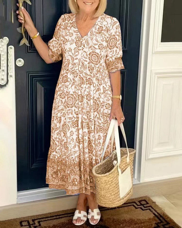 Keisha | Elegant Floral V-Neck