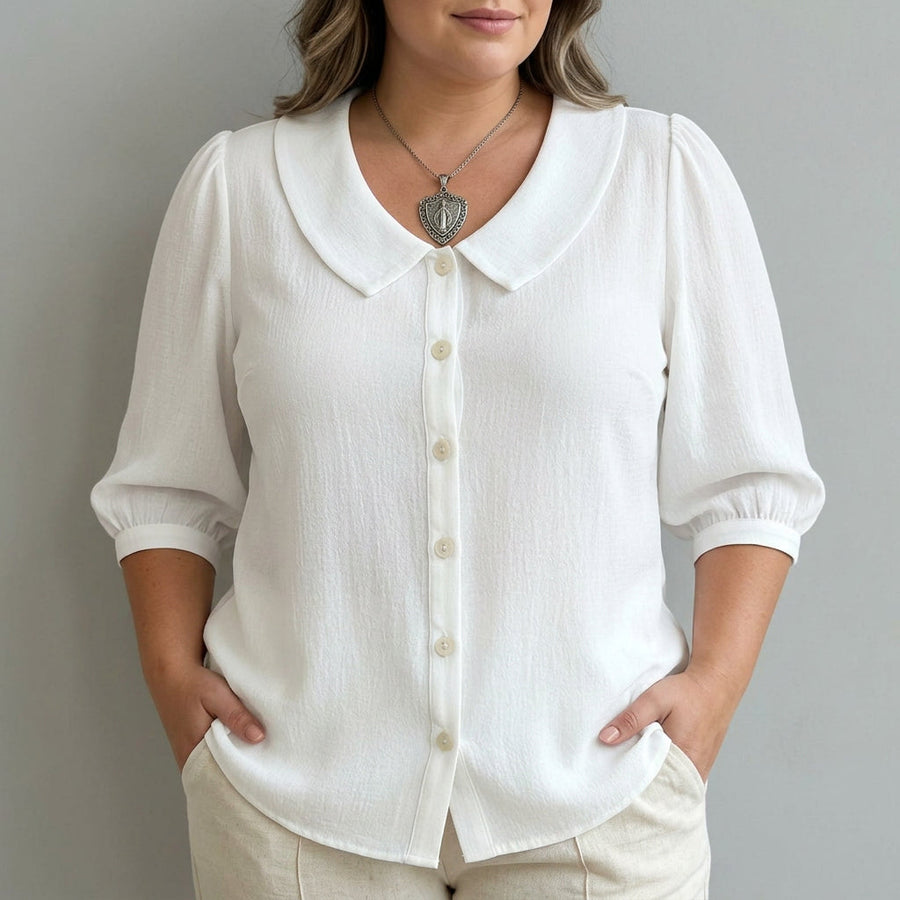 Sophia | Casual Solid Color Shirt