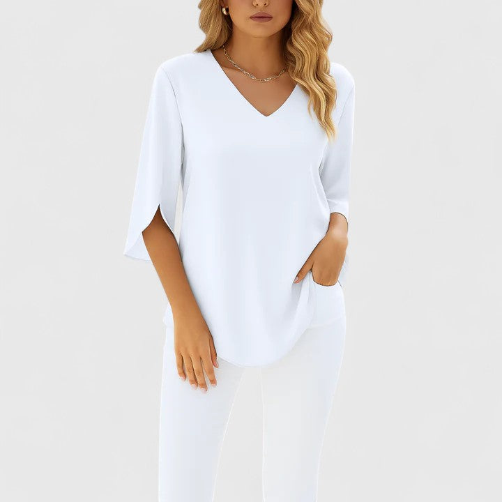 Violetta | Women's Sophisticated V-Neck Blouse
