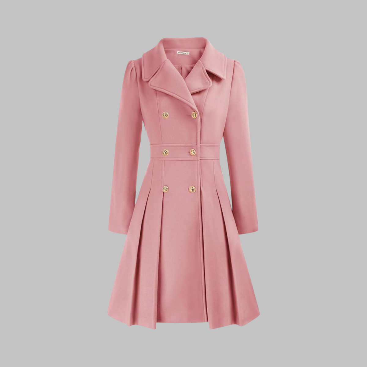 Dami | Women's Classy Double Button Long Sleeve Coat