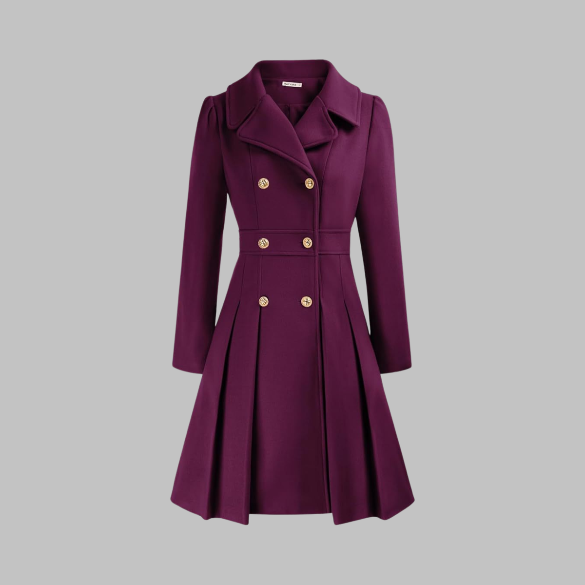 Dami | Women's Classy Double Button Long Sleeve Coat
