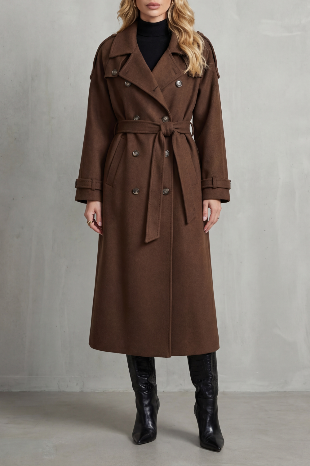 Maubéry | Women's Oversized Structure Wool Trench Coat