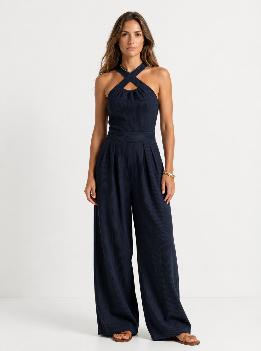 Clementine | Elegant jumpsuit with crossover neckline