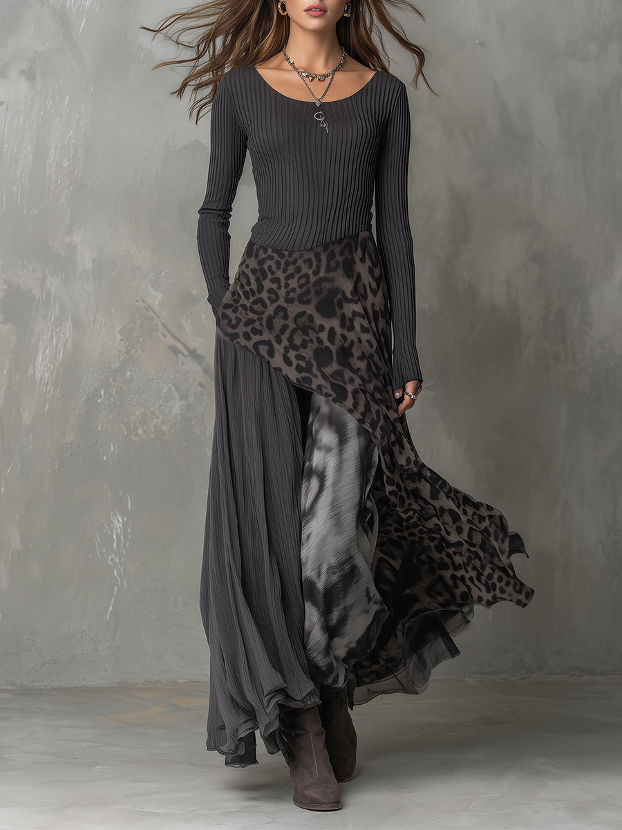 Bárbara | Bohemian Animal Print Maxi Dress