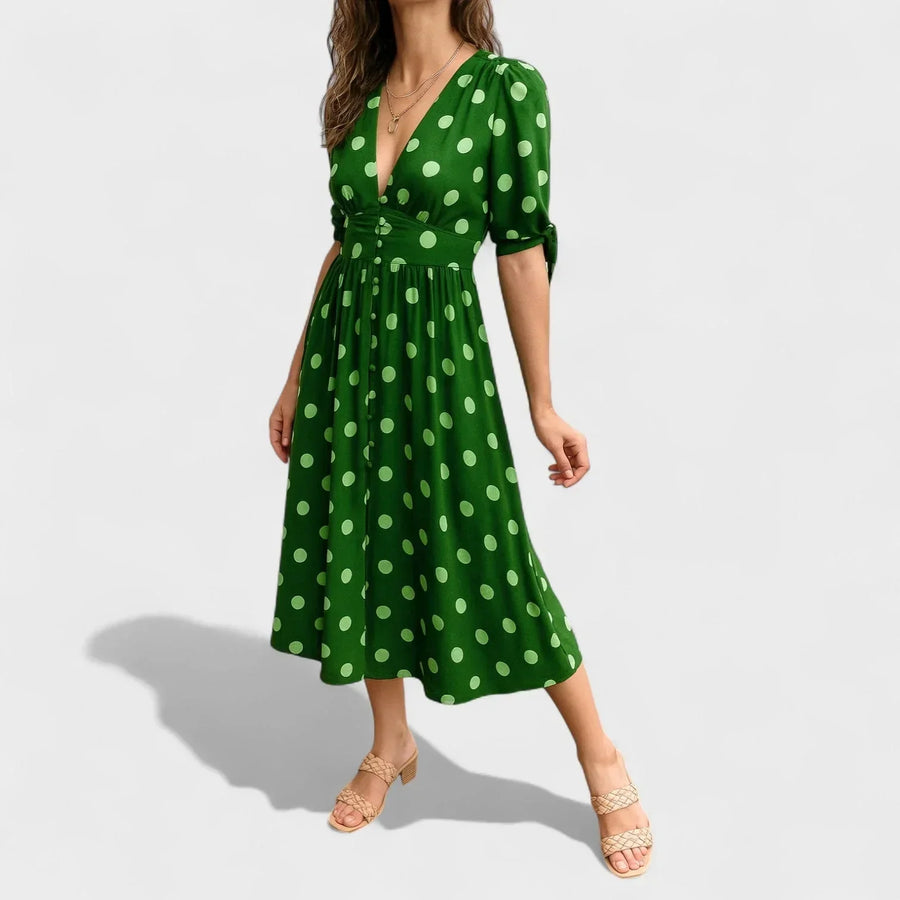 Valentina™ | Chic Polka Dot Dress
