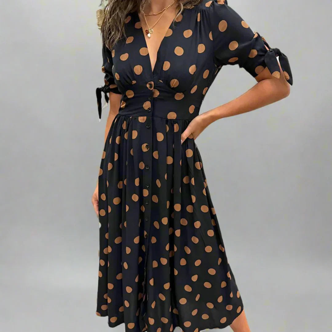 Valentina™ | Chic Polka Dot Dress