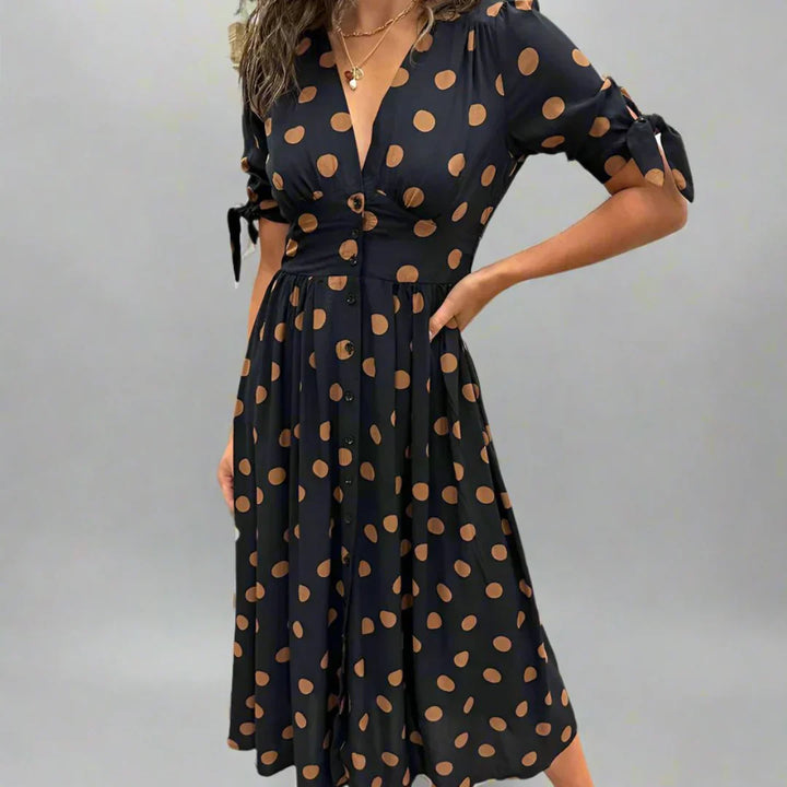 Valentina™ | Chic Polka Dot Dress