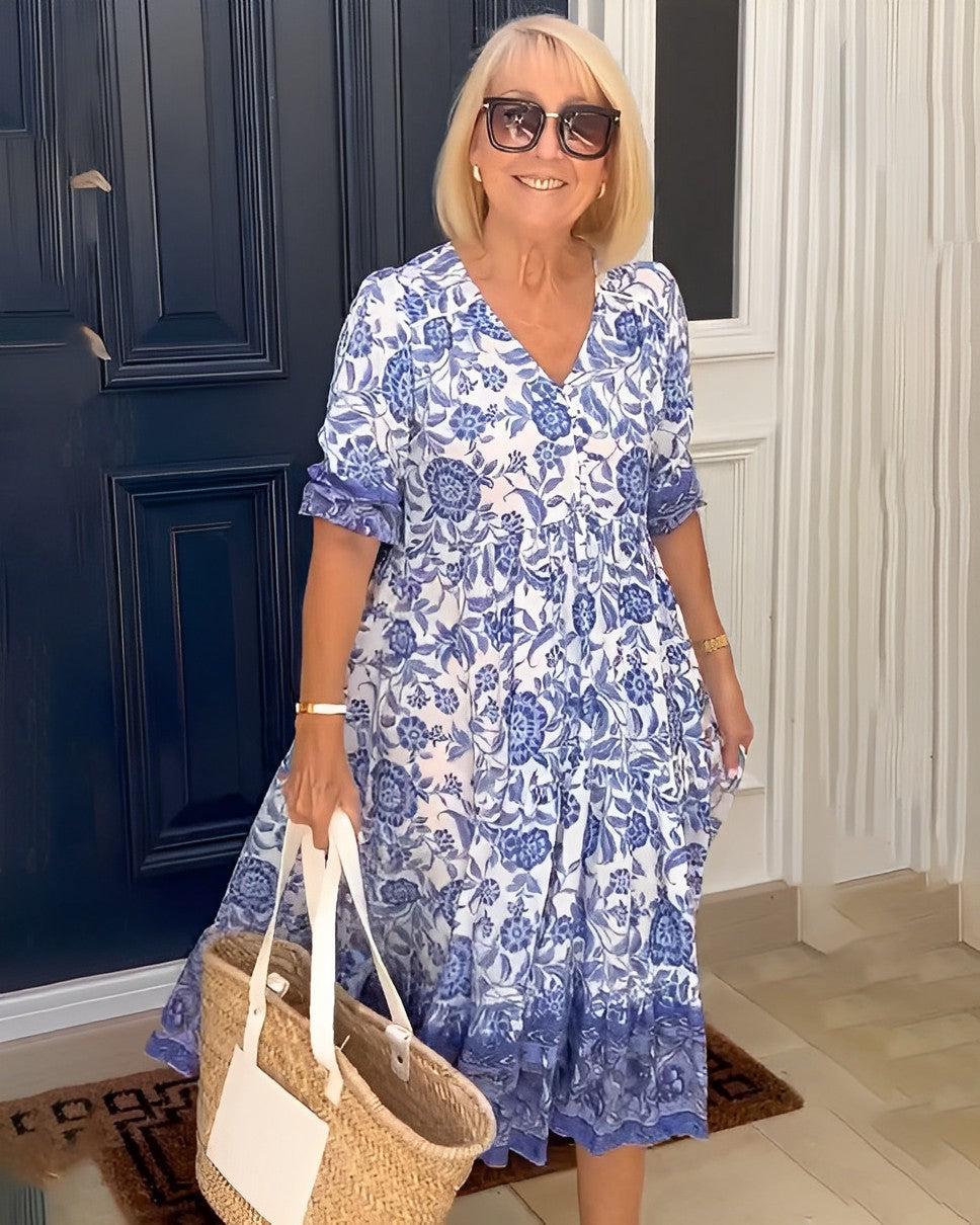 Keisha | Elegant Floral V-Neck