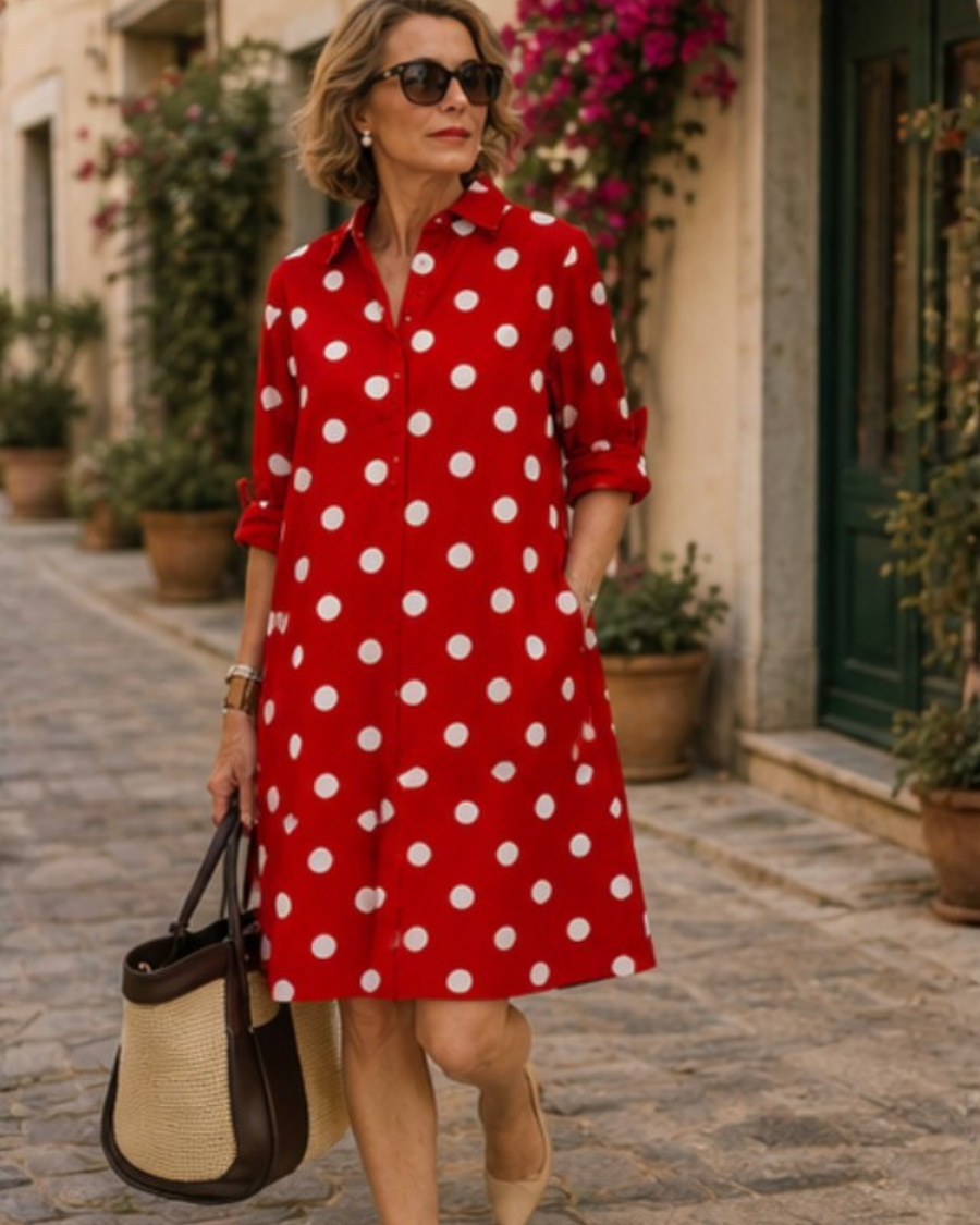 Alessia | Sunset Dot Dress