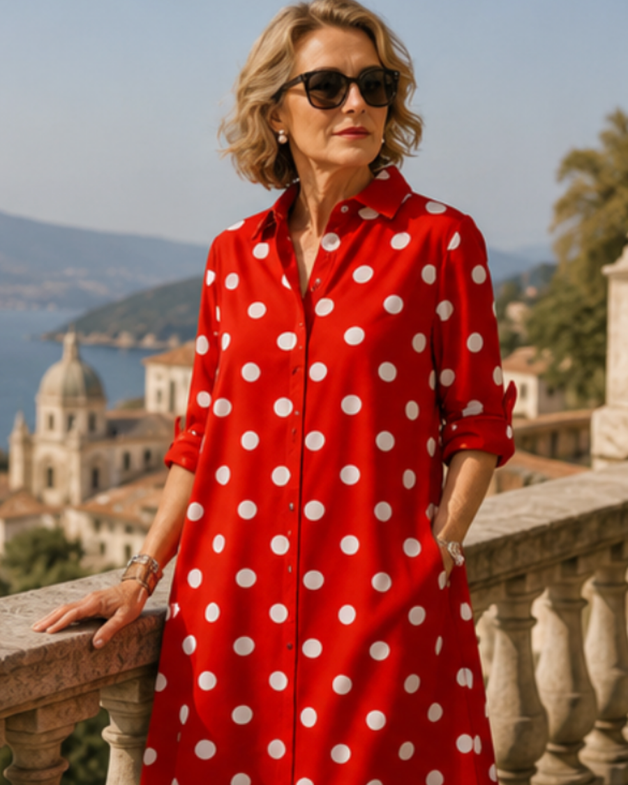 Alessia | Sunset Dot Dress