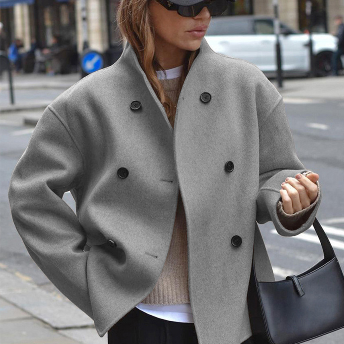 Bini | Women's Cozy Long Sleeve Stand Collar Coat