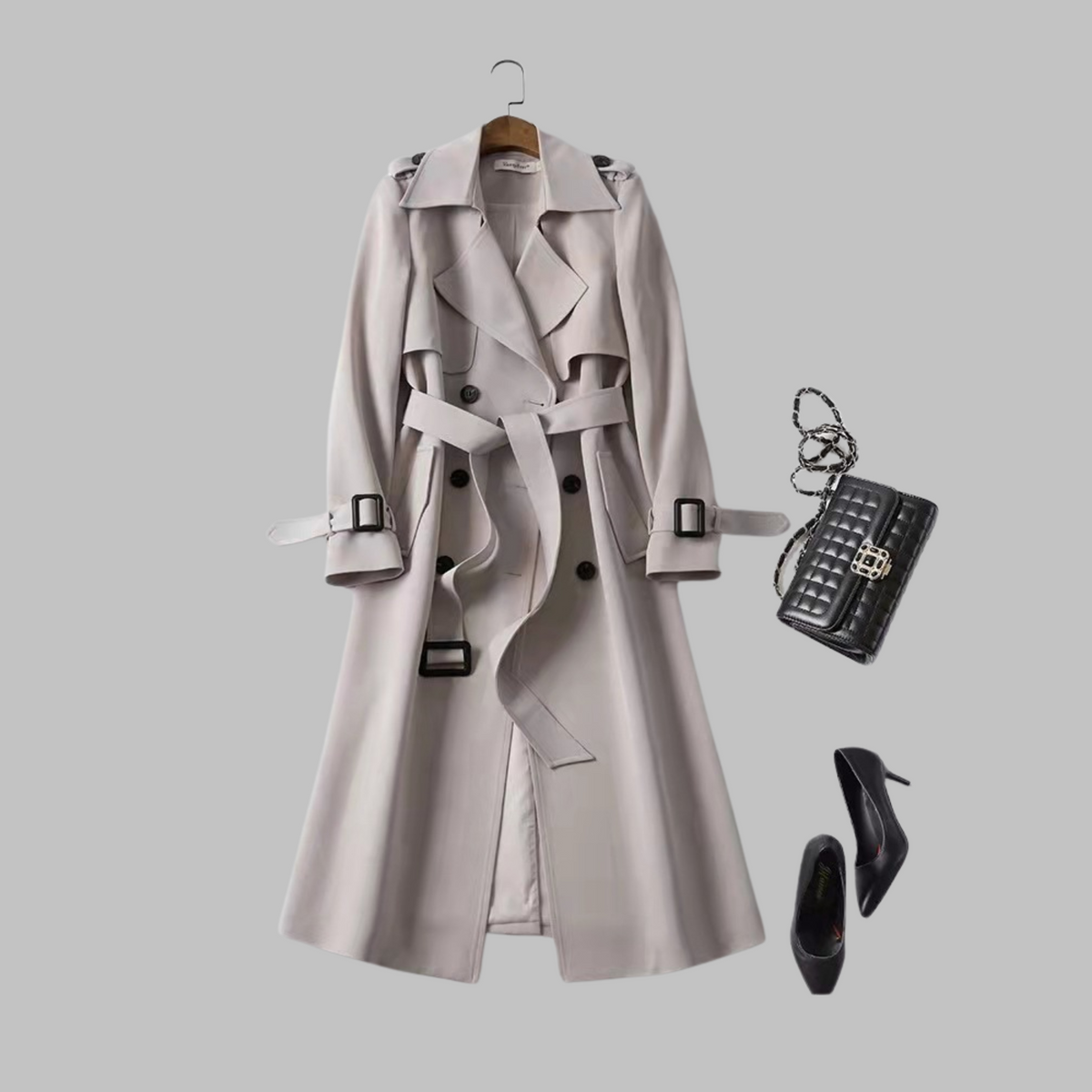 Tia | Women's Elegant Knee-Length Loose Fit Coat