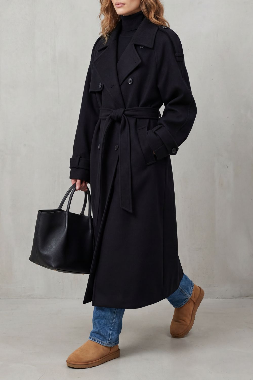 Noirvaine | Women's Oversized Silhouette Wool Trench Coat