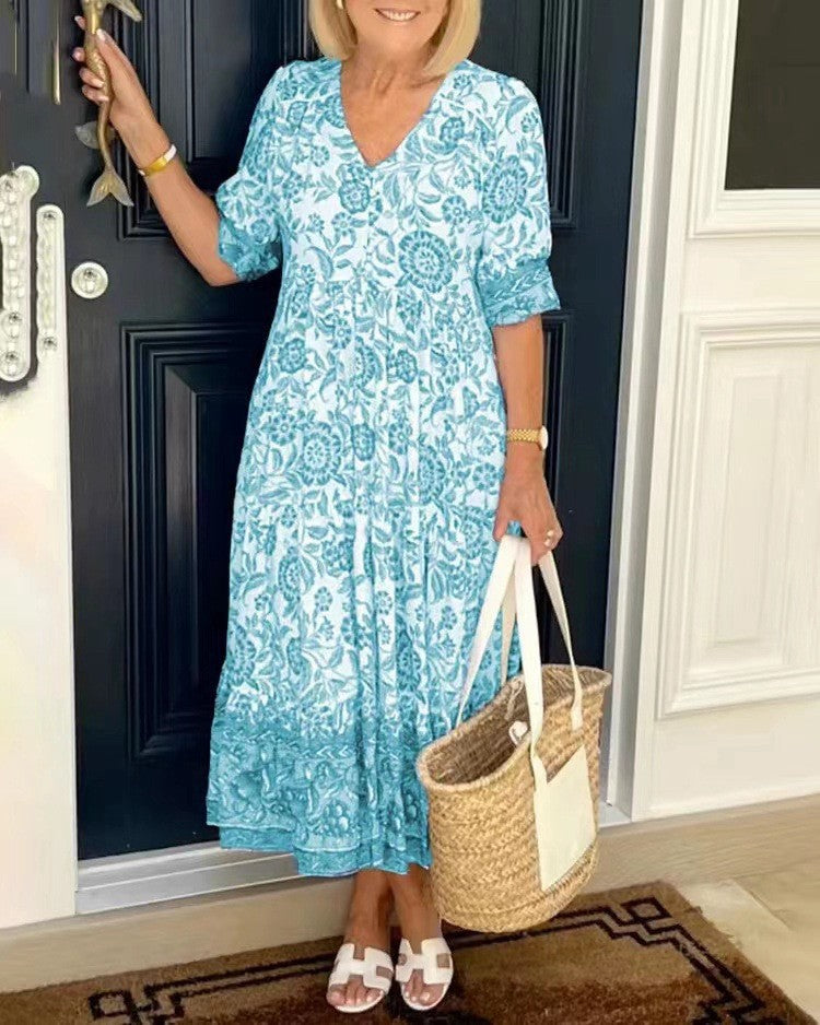 Keisha | Elegant Floral V-Neck