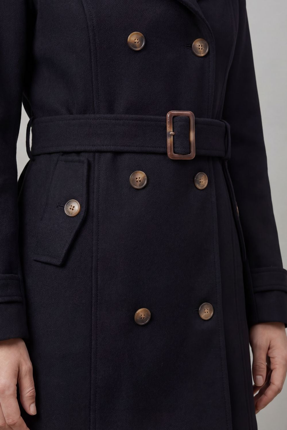Solivane | Women's Tailored Elegance Hooded Trench Coat