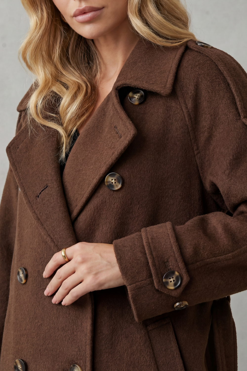Maubéry | Women's Oversized Structure Wool Trench Coat