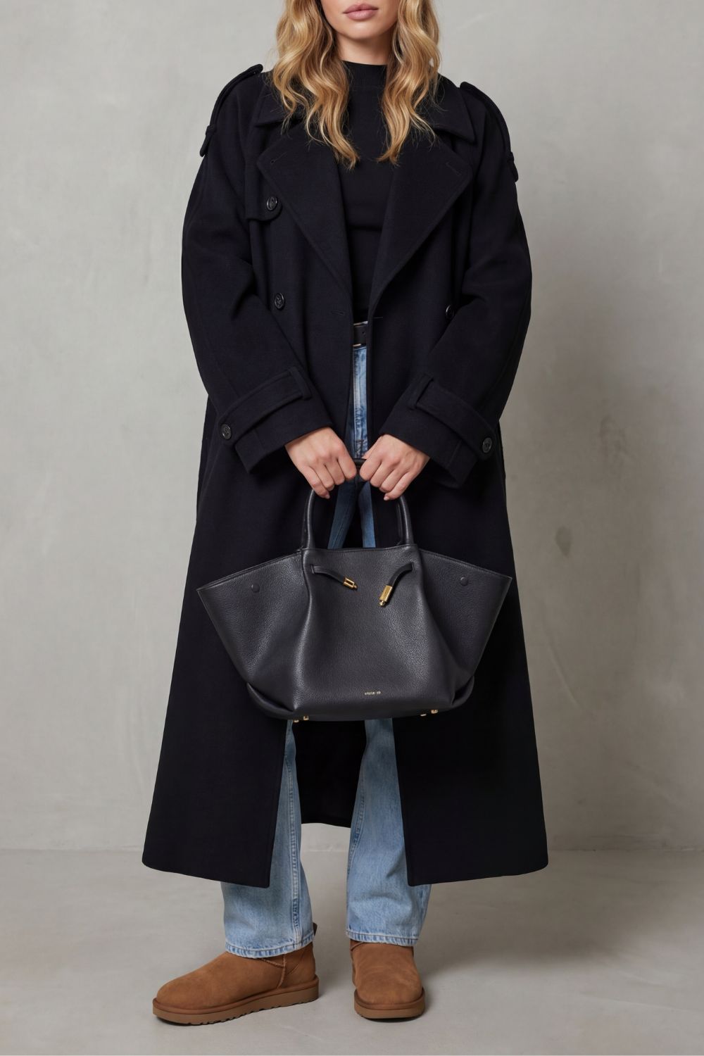 Noirvaine | Women's Oversized Silhouette Wool Trench Coat