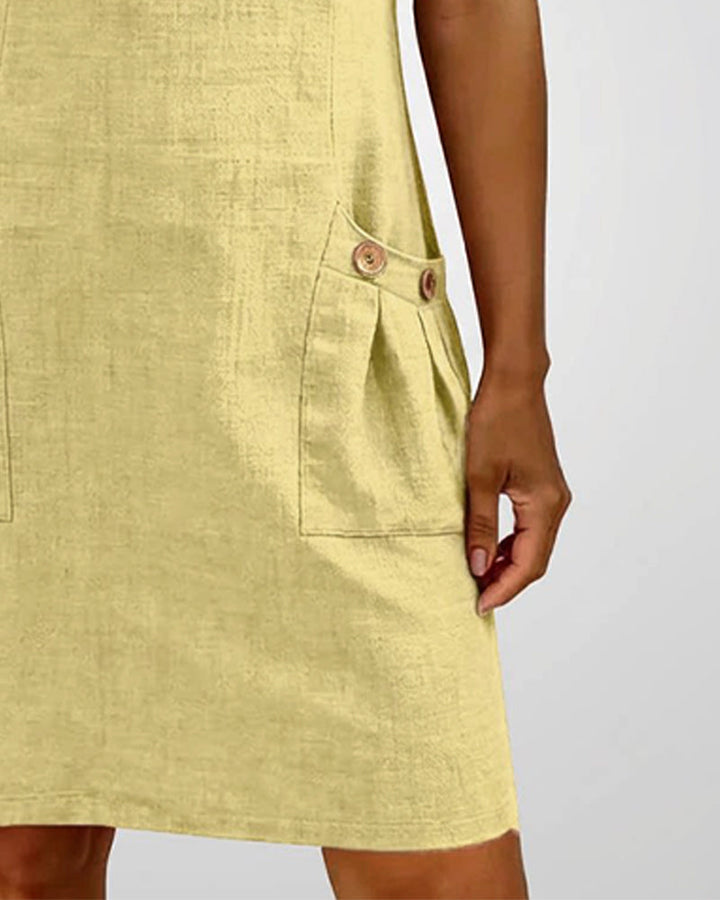 Jemma | Cotton Dress with Zip Pocket