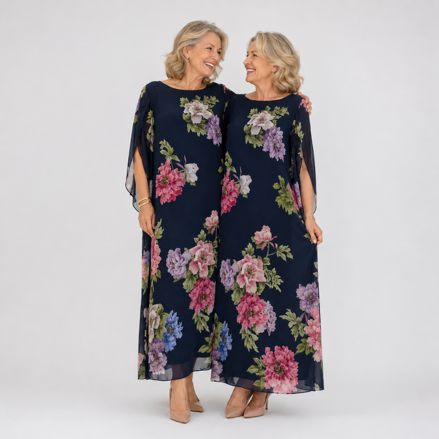 Elowen™ | Midnight Blossom Maxi Dress