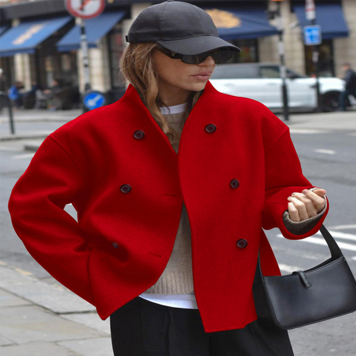 Bini | Women's Cozy Long Sleeve Stand Collar Coat