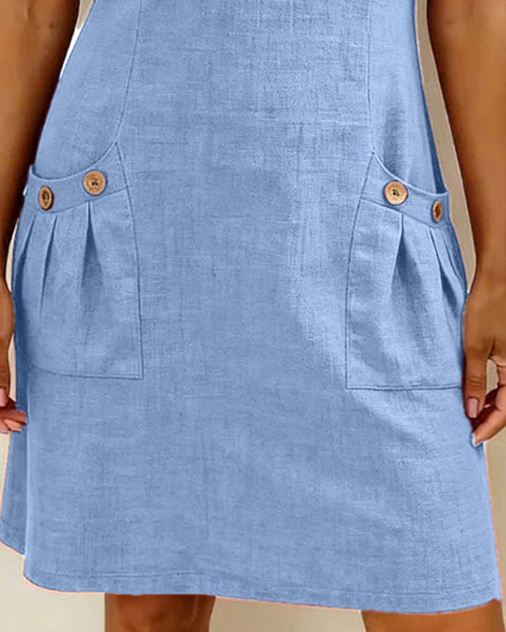 Jemma | Cotton Dress with Zip Pocket