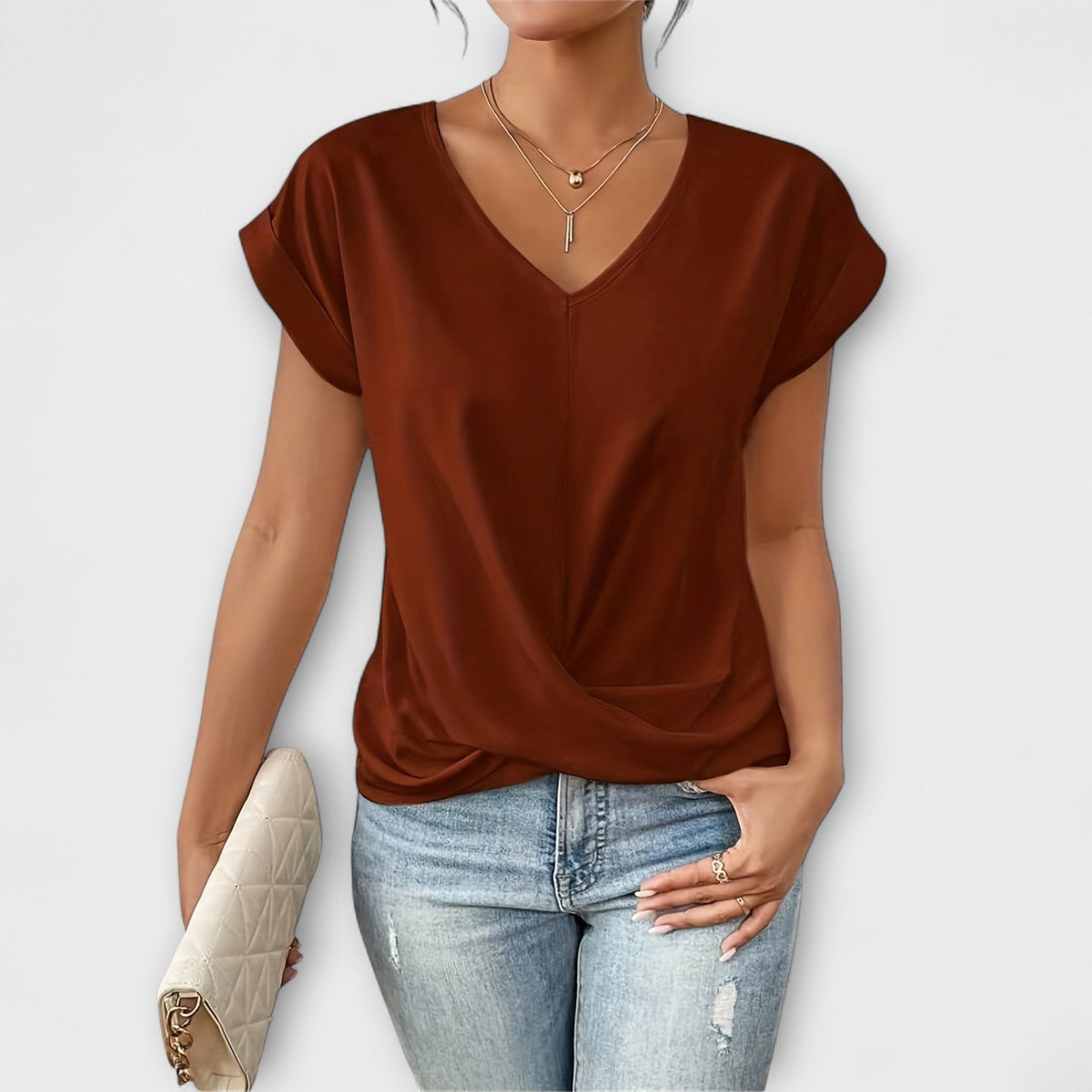 Carlinda | Women's Elegant V-Neck Top