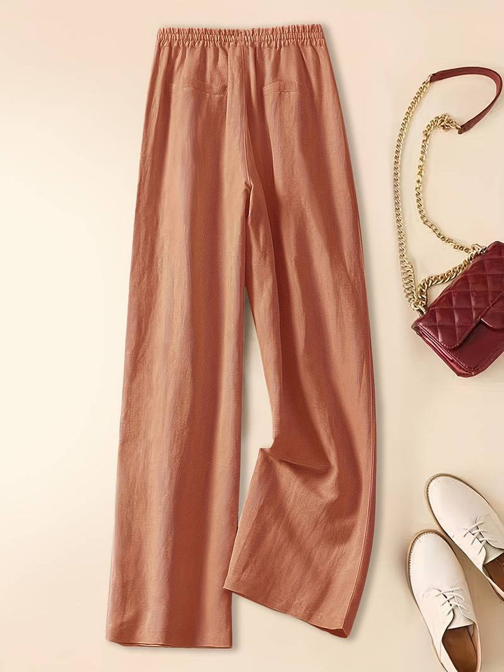 Tina - Pantalones de Lino Relax
