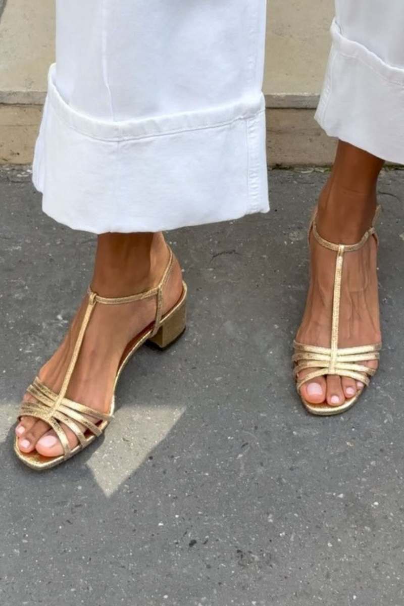 Allegra | Everyday Elegance in Golden Sandals
