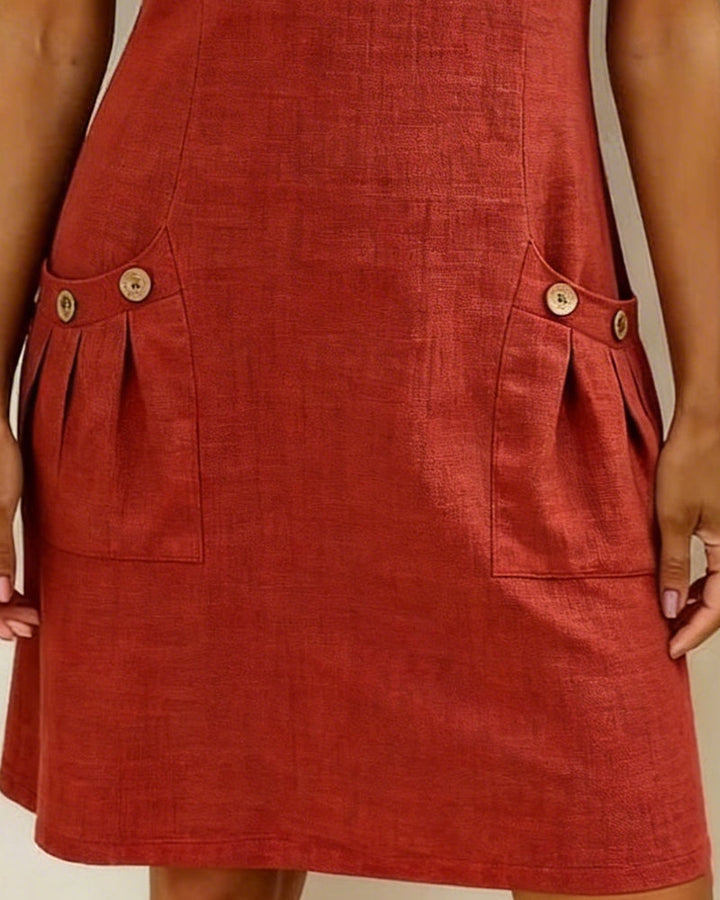 Jemma | Cotton Dress with Zip Pocket