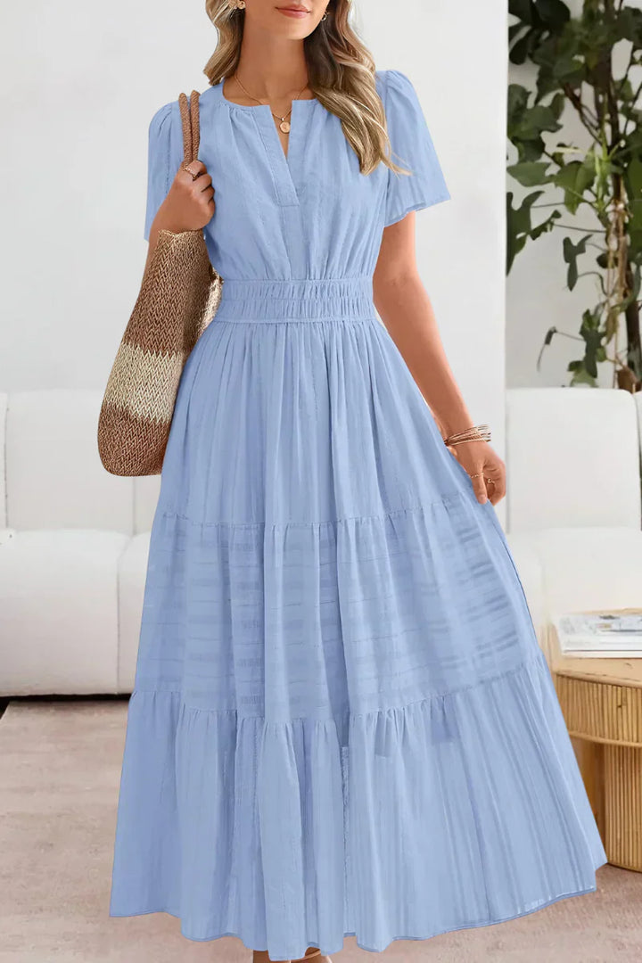 Emma | Gathered Waist Maxi Dress