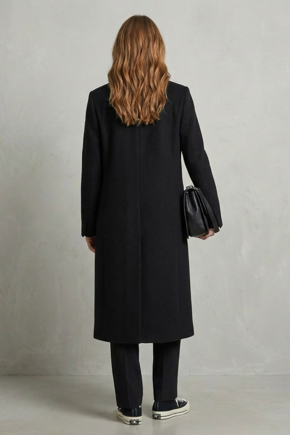 Avenza | Women's Herringbone Weave Hepburn Wool Overcoat