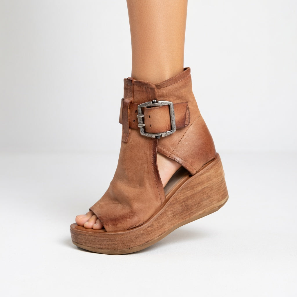 Madonna – Modern Open Wedge Ankle Boots