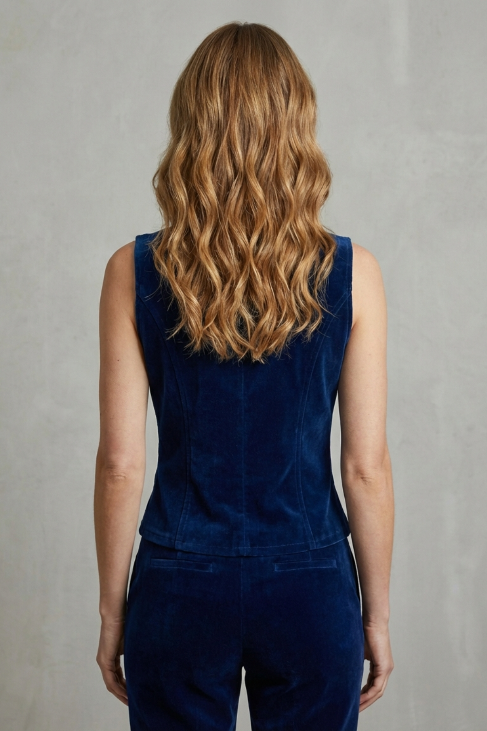 Cavallure | Women's Double-breasted Cut Velvet Military Vest