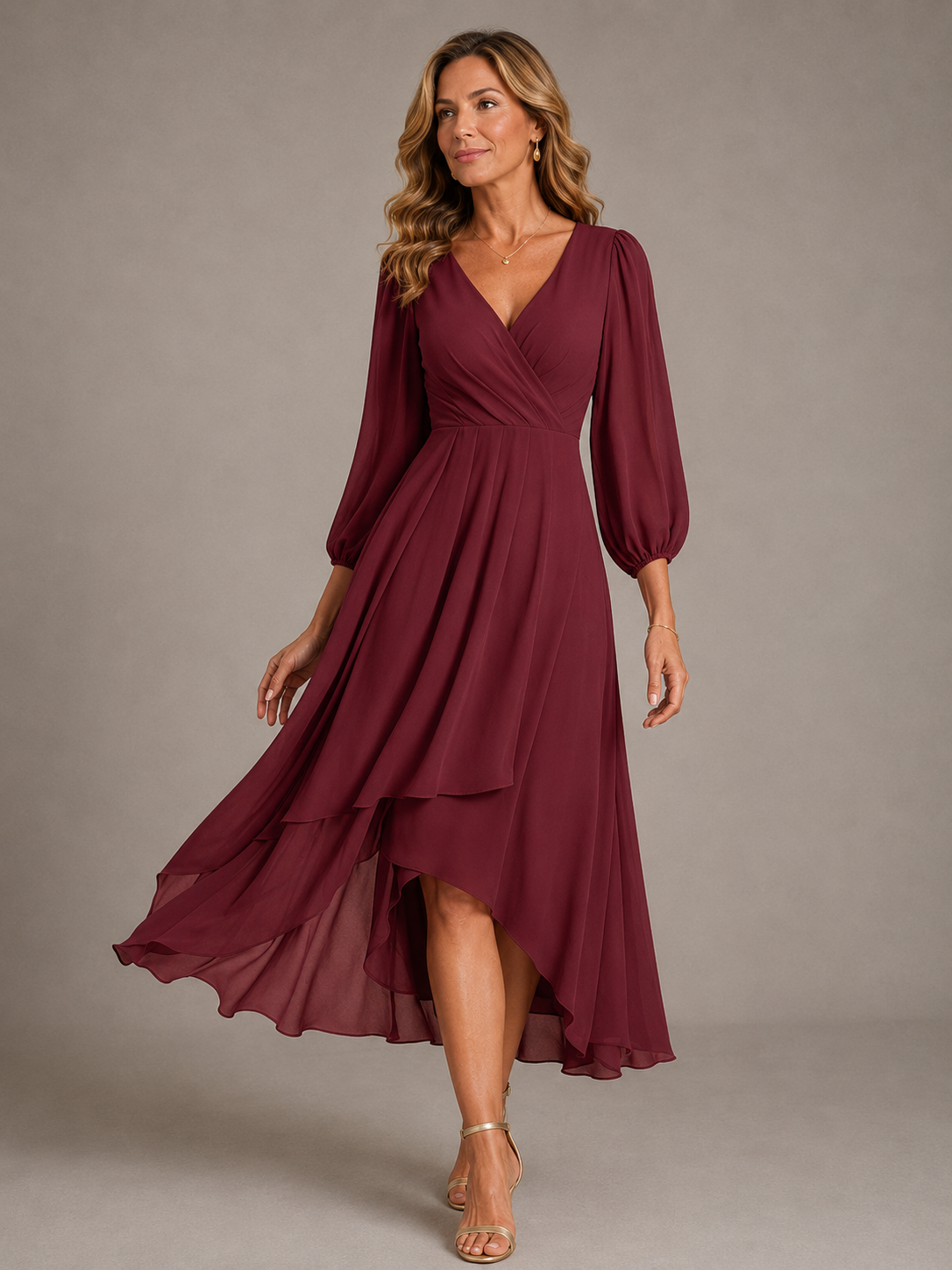 Mia™ | Chic V-Neck Maxi Dress