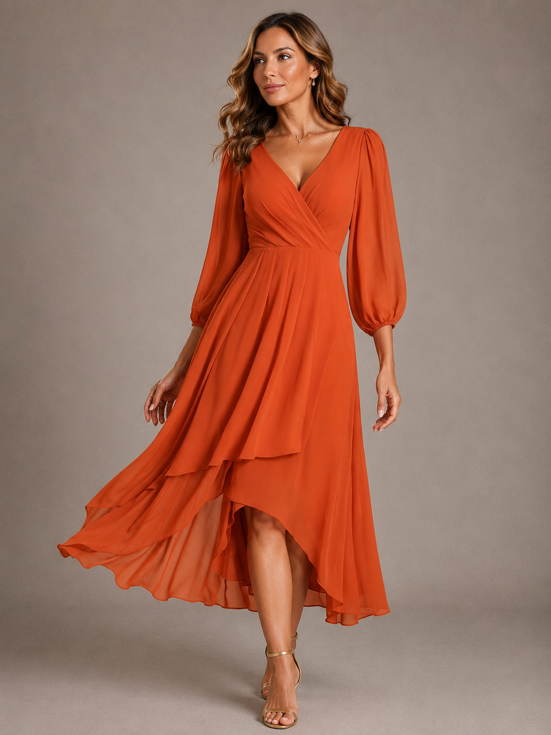 Mia™ | Chic V-Neck Maxi Dress
