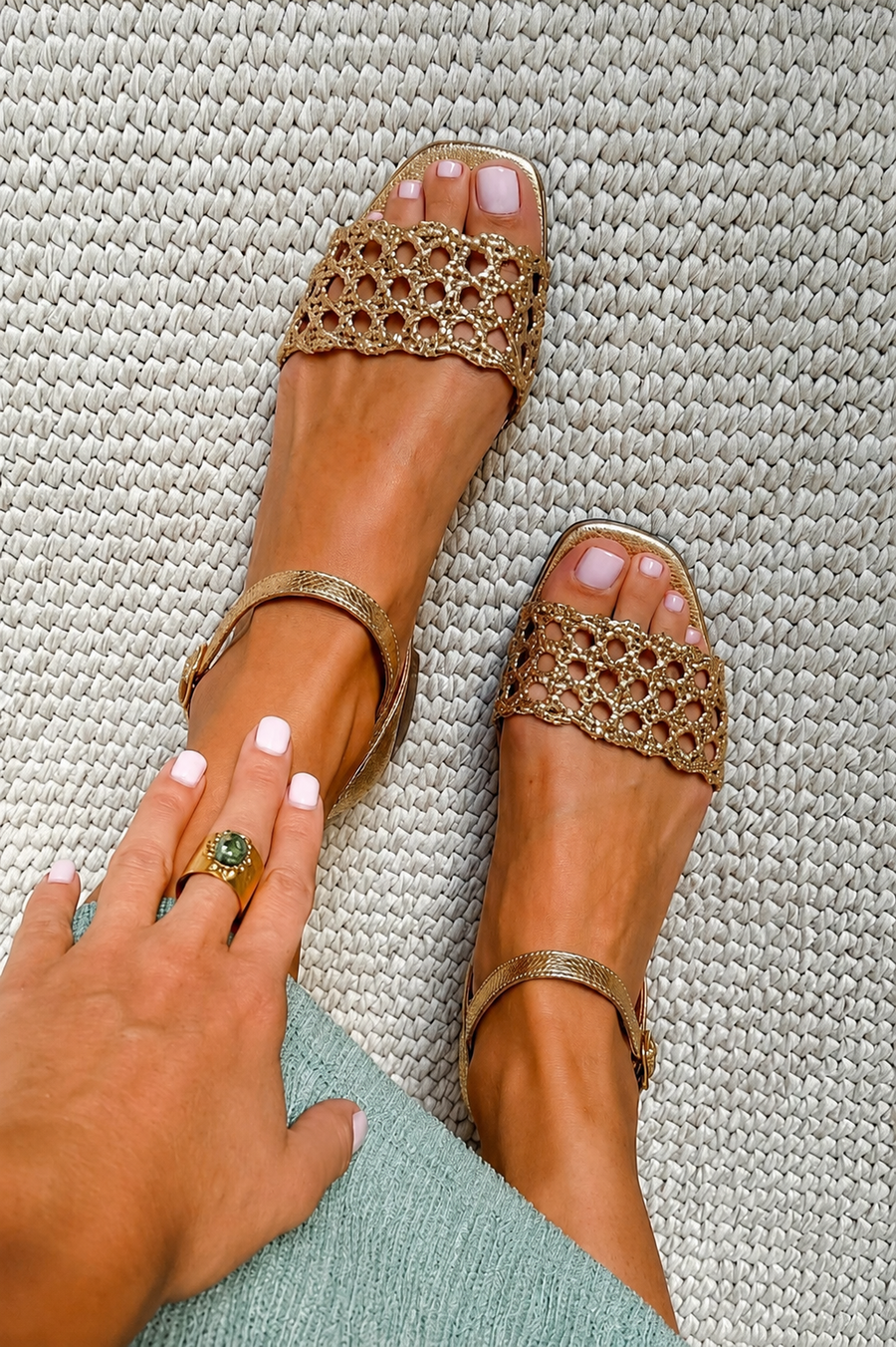 Aurora | Enchanted Golden Sandals for Summer