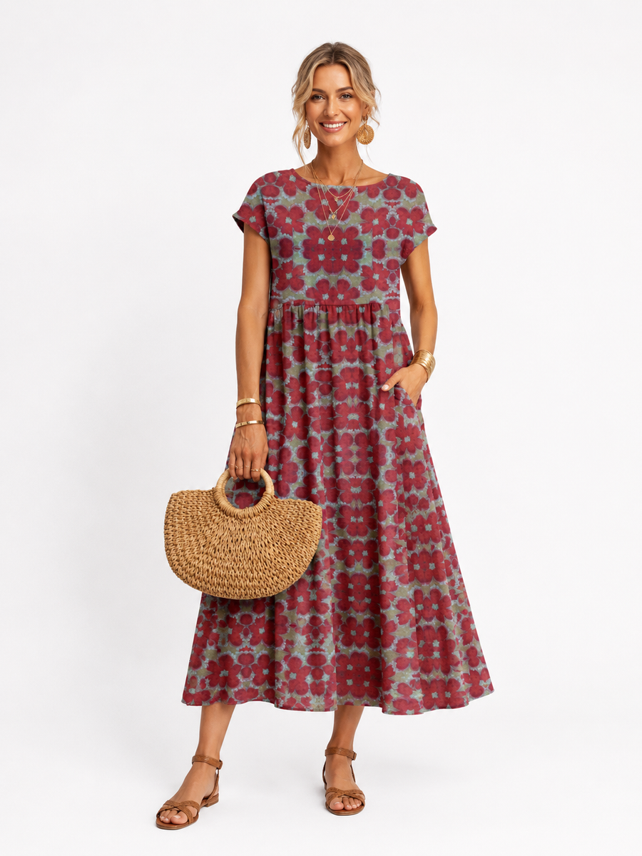 Florene | Summer Dress with Short Sleeves