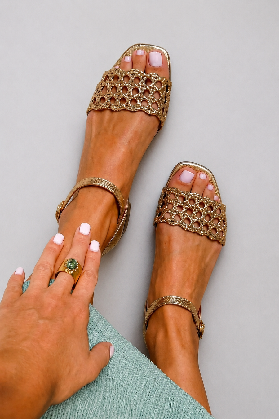 Aurora | Enchanted Golden Sandals for Summer