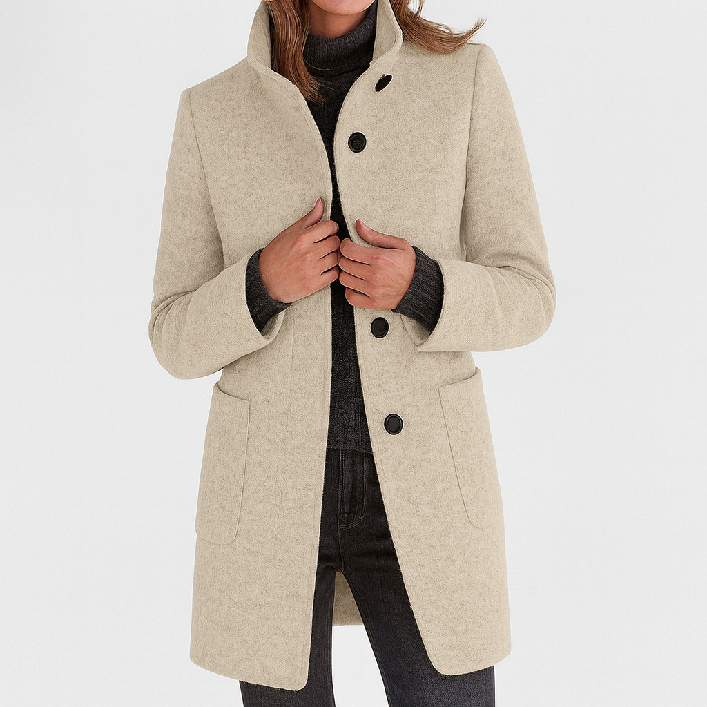 CRISTINA™ | Chaqueta de mujer con cuello alto elegante