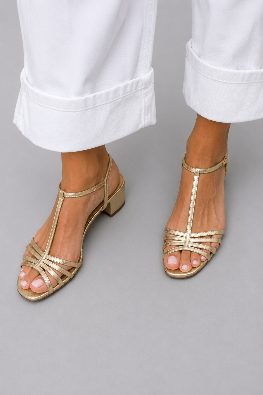 Allegra | Everyday Elegance in Golden Sandals