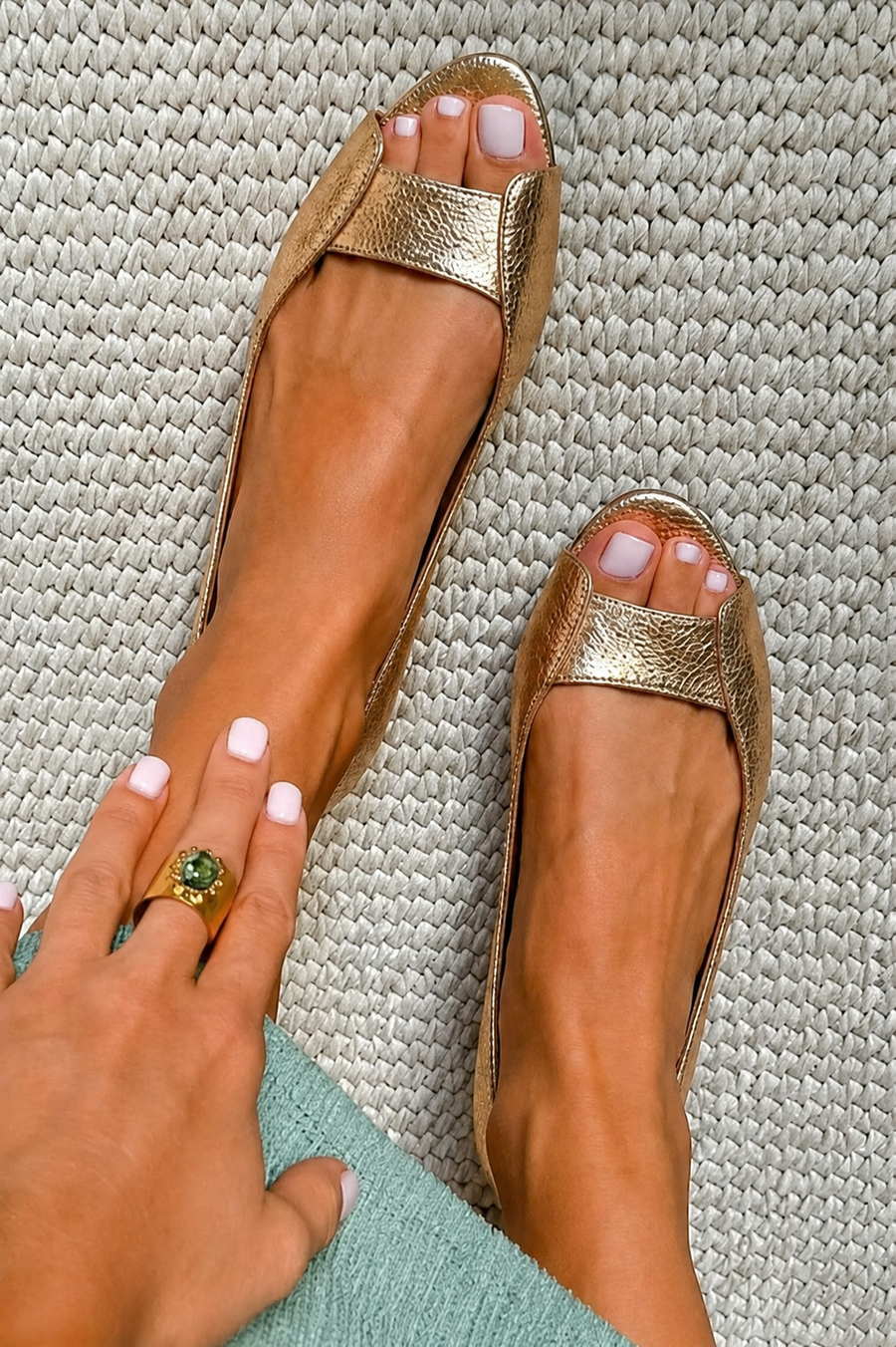 Adelina | Elegant Gold Sandals for Ultimate Comfort
