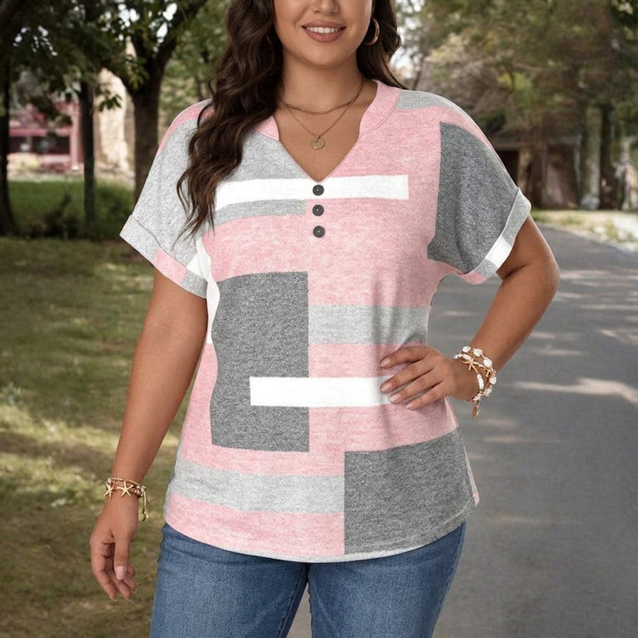 Abby | Casual Color Block Blouse