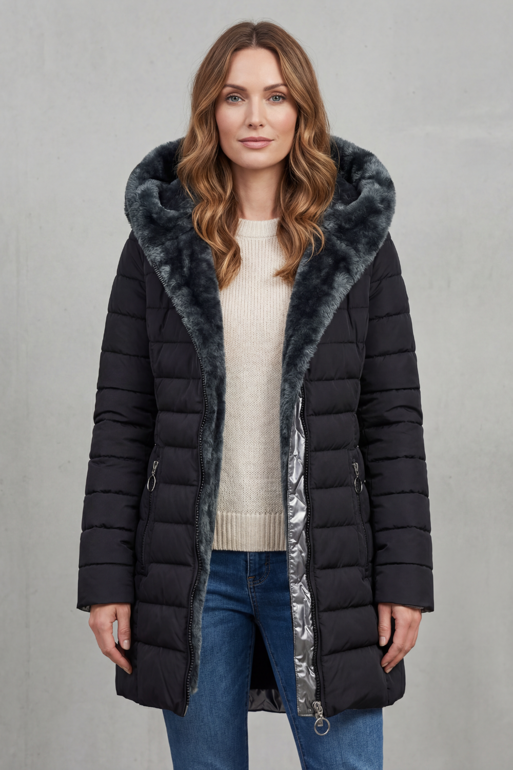 Elowen | Women's Faux Fur Lined Winter Parka Coat