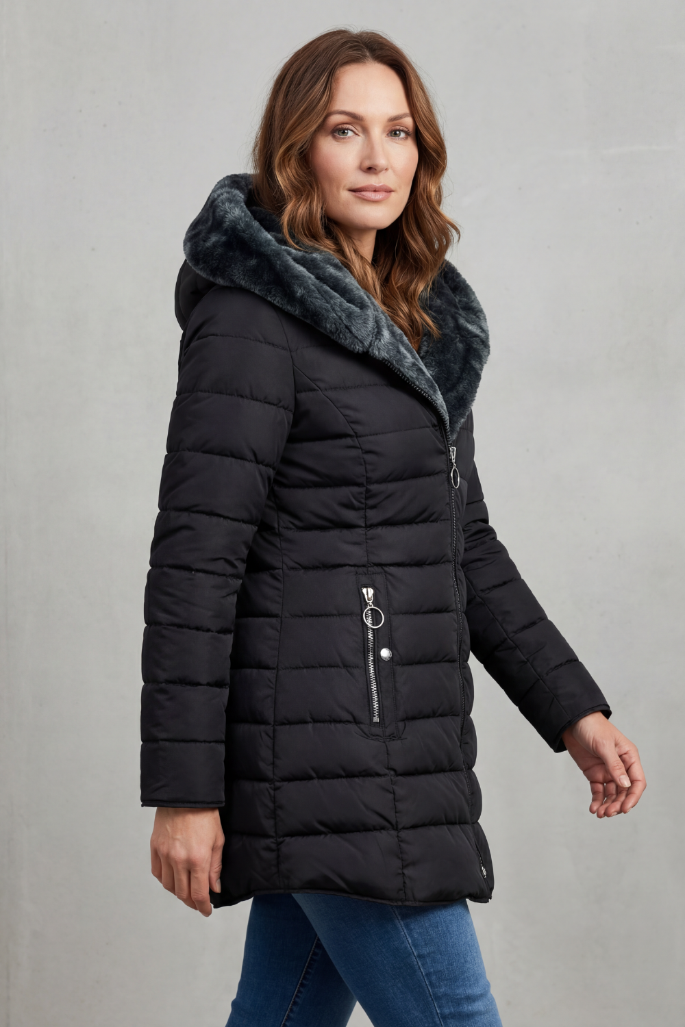 Elowen | Women's Faux Fur Lined Winter Parka Coat