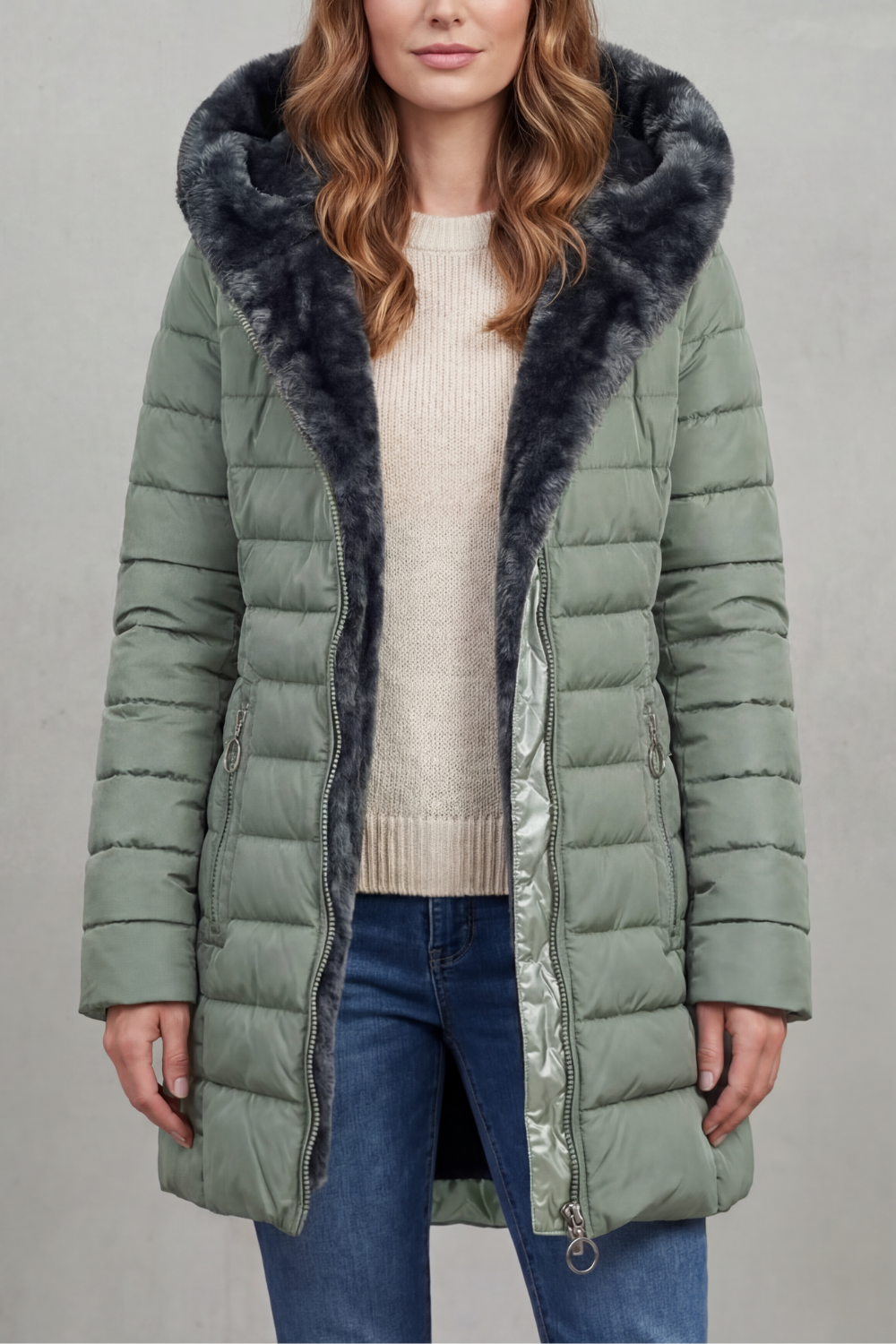 Elowen | Women's Faux Fur Lined Winter Parka Coat