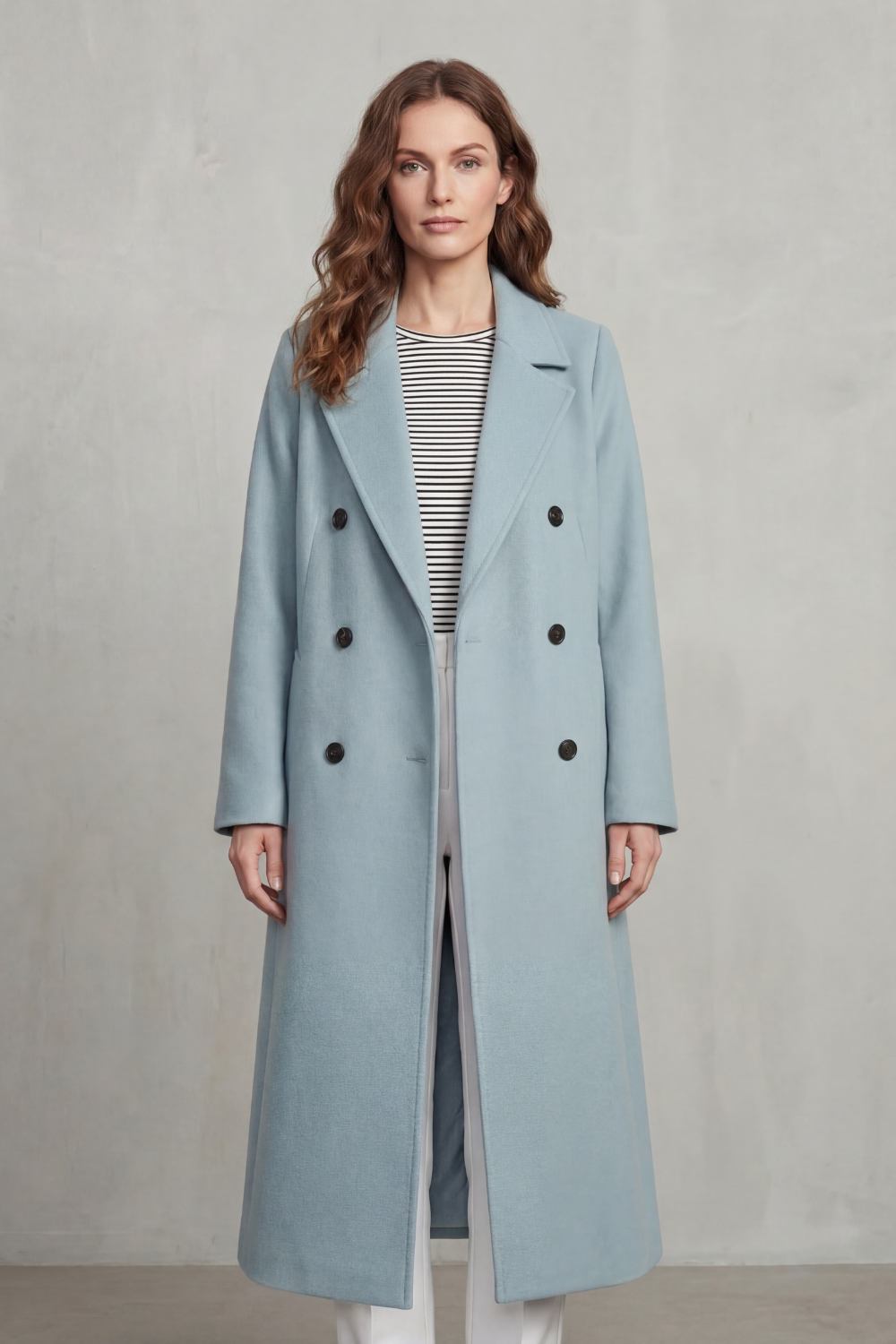 Maelisette | Women's Double-breasted Design Wool Blend Coat