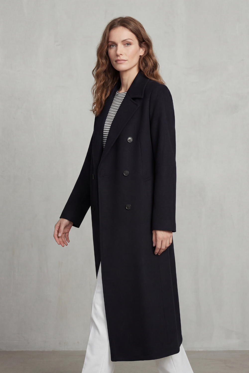 Maelisette | Women's Double-breasted Design Wool Blend Coat