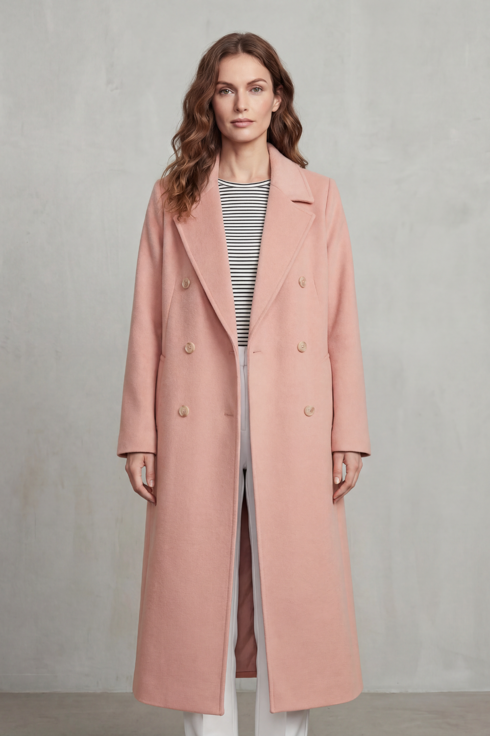 Maelisette | Women's Double-breasted Design Wool Blend Coat