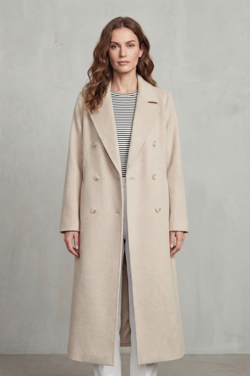 Maelisette | Women's Double-breasted Design Wool Blend Coat