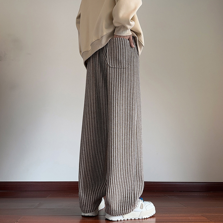 XAVIERA – PANTALONES DE FELPA MODERNOS A RAYAS